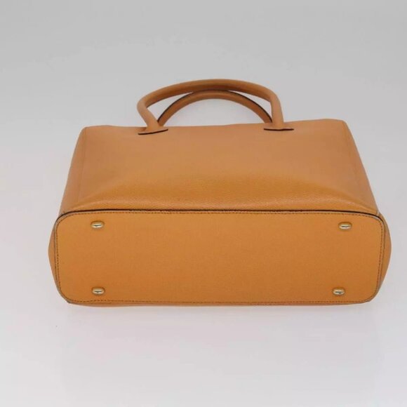 CELINE Tote Bag Leather Orange Auth - Picture 9 of 16